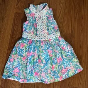 Lily Pulitzer Girls Mini Franci Floral Sleeveless Dress Size 6 Preppy Girly NWOT